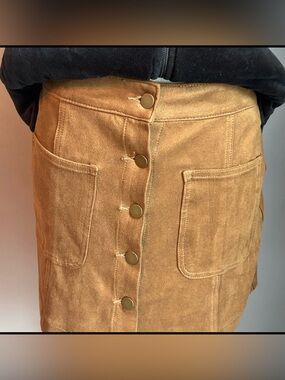 Altar'd State Tan Midi Pencil Skirt for Work